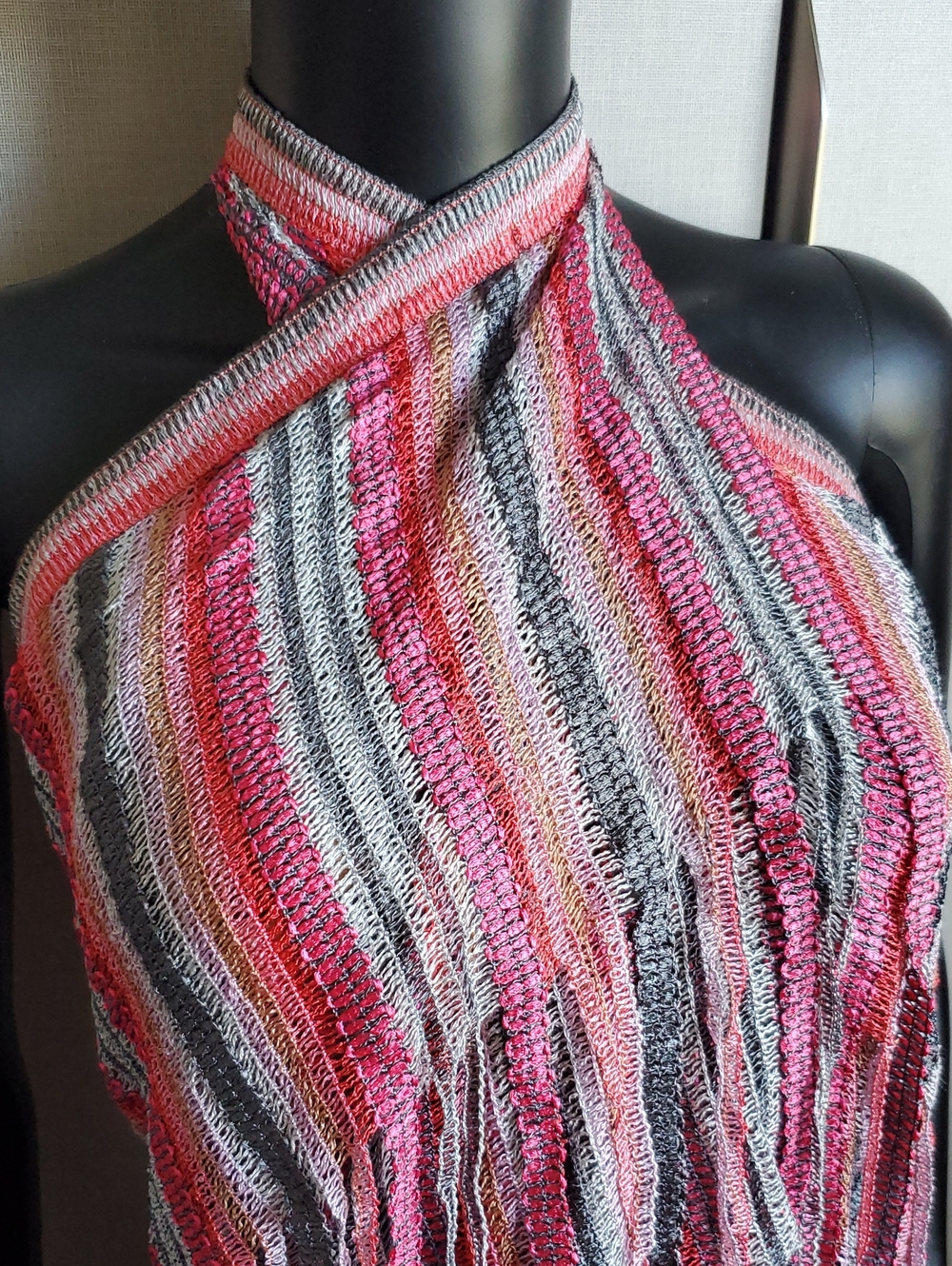 Missoni NWOT Multi Use Fringed Knit Shawl Coverup - Picture 3 of 10